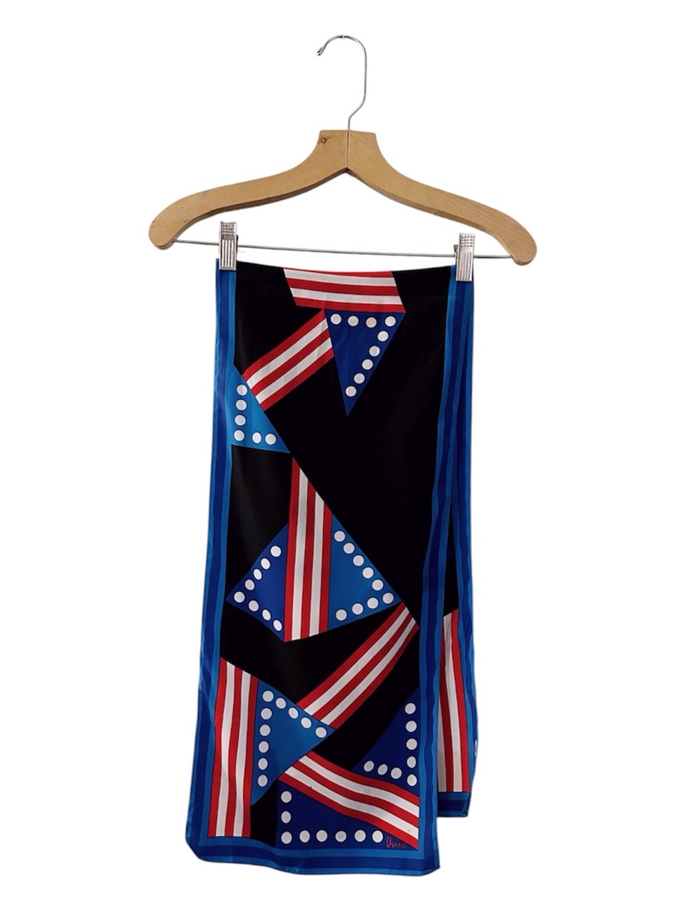 Vintage Vera Silk Scarf Flag 4th Forth of July Independence Americana